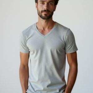 Light Grey V-Neck